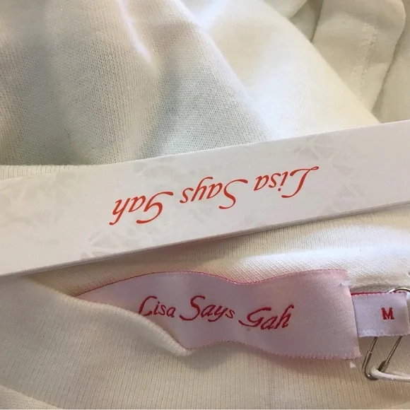 Lisa Says Gah Graphic VOTE Short Sleeve Cropped Oversized Tee Shirt Size Medium - Picture 6 of 7